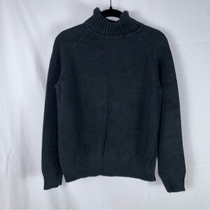 Jeanne Pierre Sweater Knit Pullover Fold Over Turtleneck Long Sleeve Ribbed Hems